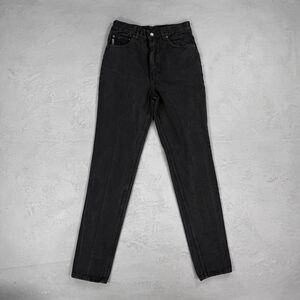 Vintage Calvin Klein Black Cotton Denim High Waisted Jeans Fit 28 x 33